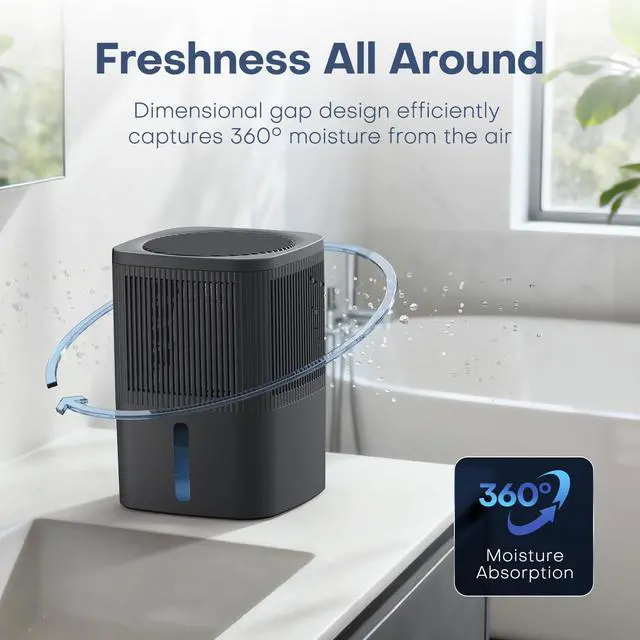 Alt view image 4 of 7 - Moisture Absorber 1000ml (34OZ) x 2 Pack, Disposable Dehumidifier with Refiil Bags, Portable Dehumidifier for your Bathroom, Closet, RV, Kitchen and Bedroom, 15, No Electricity Required