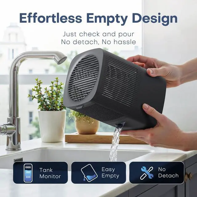 Alt view image 5 of 7 - Moisture Absorber 1000ml (34OZ) x 2 Pack, Disposable Dehumidifier with Refiil Bags, Portable Dehumidifier for your Bathroom, Closet, RV, Kitchen and Bedroom, 15, No Electricity Required