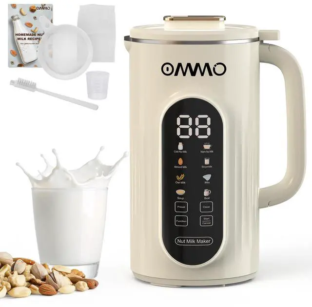 Main image of 10 in 1 Nut Milk Maker Blender, 35oz Soy Milk Maker with Large Screen/10 Blades for Hot/Cold Almond Oat Soybean Milk Maker, 12 Hours Timer/Self-Cleaning, Includes Recipe Book-Accessories