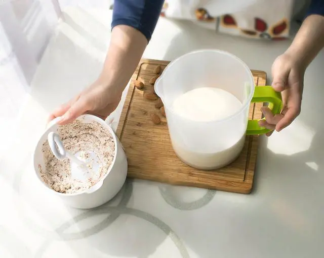 Alt view image 7 of 7 - Nut Milk & Greek Yogurt Maker - Reusable & Durable Nut Milk Bag Alternative - Fine Mesh Stainless Steel - Soy/Oat/Almond Milk - All Purpose Food Strainer - (1 Quart Yogurt, 1.5 Quart Nut Milk) (A)