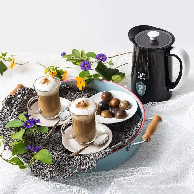 Alt view image 6 of 7 - Electric Milk Frother For Making Latte, Cappuccino, Hot Chocolate, Automatic Cold Hot Milk Frother & Warmer, Foam Maker, Auto Shut-Off, Detachable Base & Non-Stick Interior.