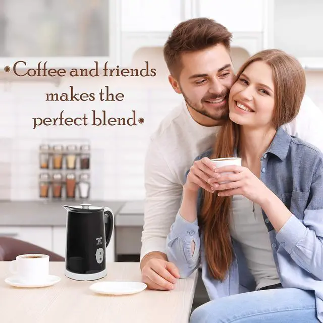 Alt view image 7 of 7 - Electric Milk Frother For Making Latte, Cappuccino, Hot Chocolate, Automatic Cold Hot Milk Frother & Warmer, Foam Maker, Auto Shut-Off, Detachable Base & Non-Stick Interior.