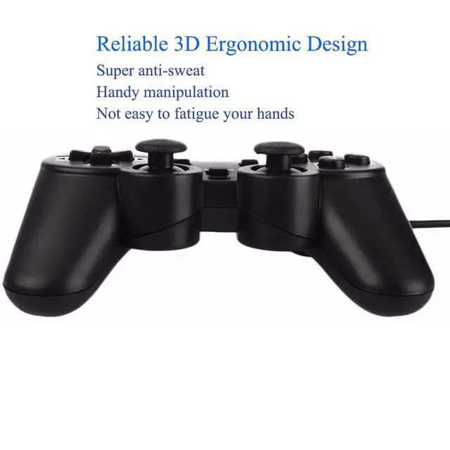 Alt view image 3 of 7 - USB Wired Game Controller for Windows PC/Raspberry Pi Remote Controller Gamepad Gaming Joystick Dual Vibration Joypad for Laptop Desktop Computer(Windows 11/10/8/7) & Steam/Roblox/RetroPie/RecalBox
