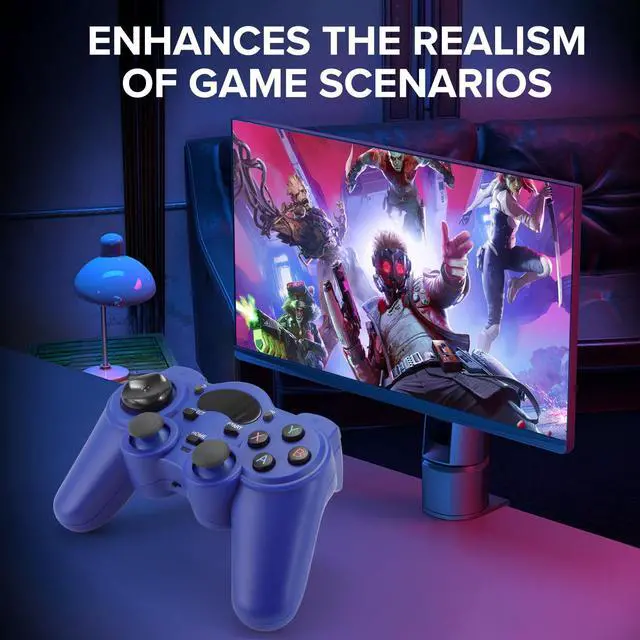 Alt view image 4 of 7 - Wireless Gamepad for PC Laptop Android Steam Blue USB & Bluetooth Game Controller with Phone Mount Compatible with Windows 7/10 Steam Deck Switch via Adapter Android TV Box & OTG