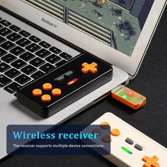 Alt view image 3 of 7 - Wireless Controller Mini Controller for Retro Games - Vintage Gamepad with Hall Effect Sticks, 1000Hz Polling Rate | Plug & Play for PC ISO Android