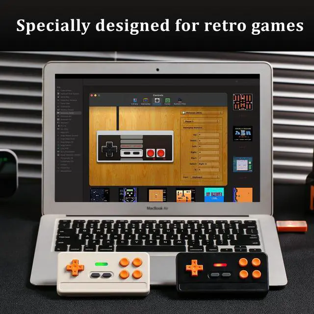 Alt view image 4 of 7 - Wireless Controller Mini Controller for Retro Games - Vintage Gamepad with Hall Effect Sticks, 1000Hz Polling Rate | Plug & Play for PC ISO Android