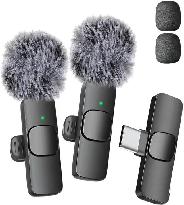 Main image of Wireless Microphone for iPhone & Android, Lavalier Microphone for Video Recording, Noise Cancelling Mic for Crystal Clear Recording, Content Creator, TikTok, Instagram