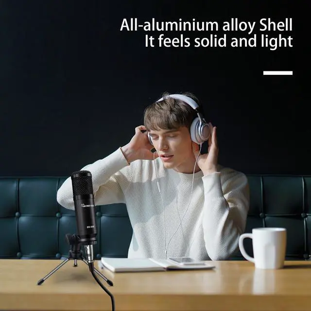 Alt view image 6 of 7 - Podcast Studio Microphone Condenser Mic Podcast Equipment Bundle with 3.5mm Audio XLR Cable