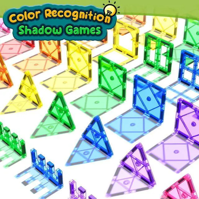 Alt view image 3 of 7 - Magnetic Tiles Toddler Toys Magnetic Building Blocks for Kids Ages 3-12 STEM Educational Toys for Girls & Boys Sensory Toys for Kids with Autism Classroom Must Haves