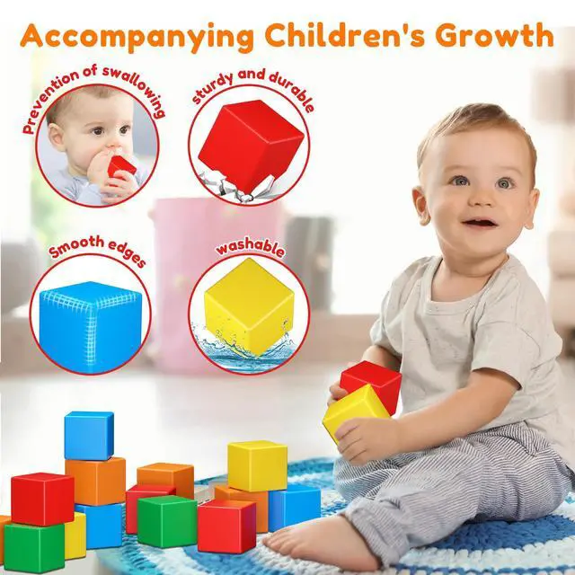 Alt view image 3 of 7 - Magnetic Blocks,32PCS Magnetic Building Blocks for Toddlers Age 3-5 Magnet Cubes Toys STEM Educational Sensory Montessori Toys 1-3 Christmas Birthday Gifts for Kids Ages 3 4 5 6 Year Old Boys Girls