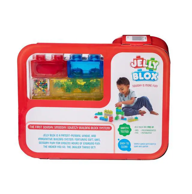 Alt view image 4 of 7 - Jelly Blox Creative Kit | Includes 20 Blocks | Toddler & Preschool Building Blocks Kids Can Squeeze, Stretch, Squish | MESH ACCREDITED | Safety Tested & Ouch-Free | Sensory Play Toy Ages 2+