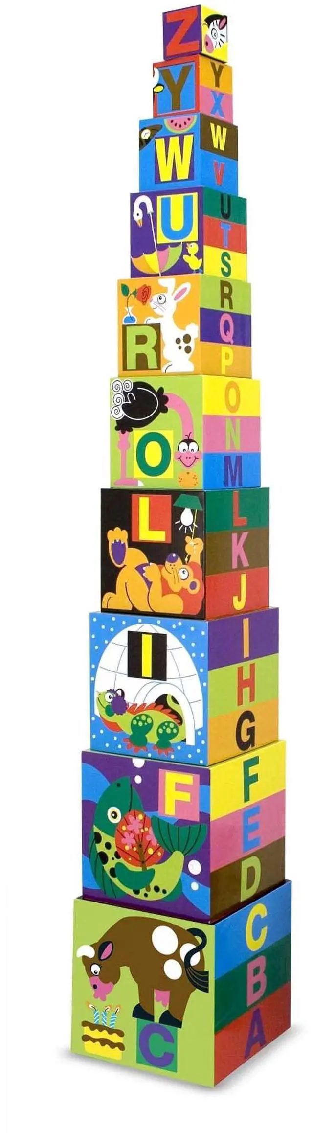Main image of Deluxe 10-Piece Alphabet Nesting and Stacking Blocks - FSC Certified