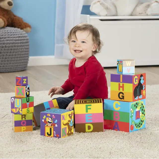 Alt view image 7 of 7 - Deluxe 10-Piece Alphabet Nesting and Stacking Blocks - FSC Certified