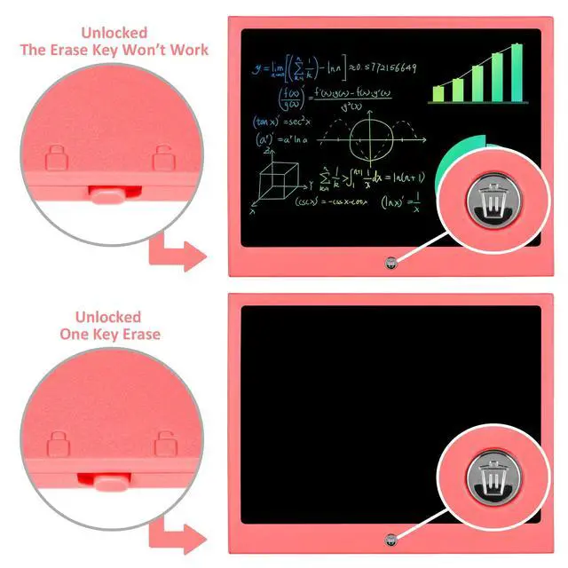 Alt view image 5 of 7 - Toys for 3 4 5 6 7 8 Years Old Girls Boys, LCD Writing Tablet 15 Inch Doodle Board, Electronic Drawing Pads Drawing Tablet, Educational Birthday Gift for 3-6 Years Old Kids Toddler (Pink)