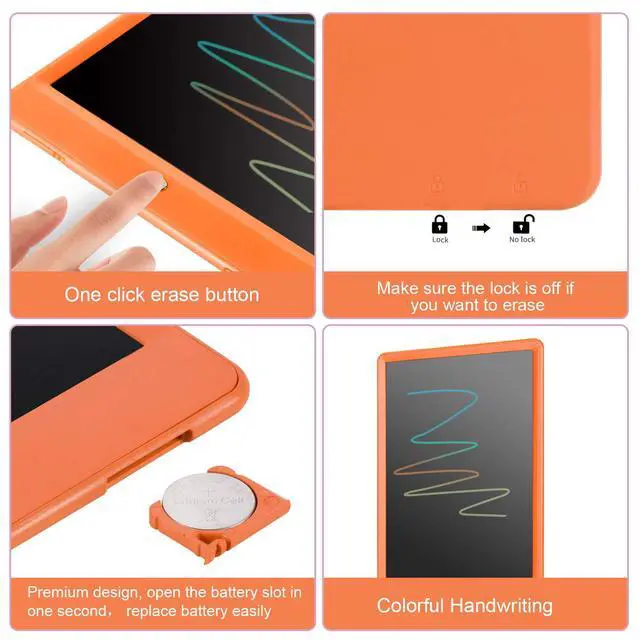 Alt view image 3 of 7 - Drawing Pad LCD Writing Tablet for Kids Doodle Board with Bag, Electronic Digital Colorful Screen Drawing Tablet, Activity Games Gifts Drawing Board