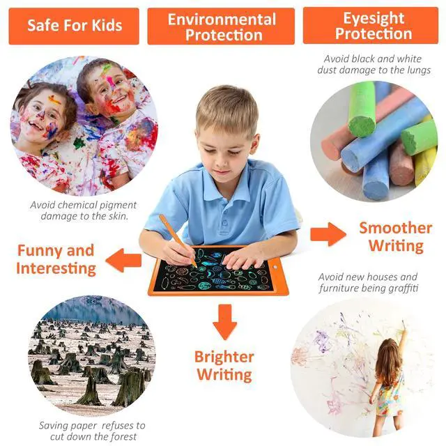 Alt view image 5 of 7 - Drawing Pad LCD Writing Tablet for Kids Doodle Board with Bag, Electronic Digital Colorful Screen Drawing Tablet, Activity Games Gifts Drawing Board