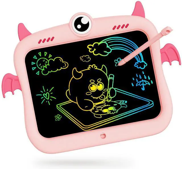 Main image of Girls Toys 4-5, 8.5inch Mess Free Coloring for Toddlers, Colorful Drawing Tablet Doodle Board, Toddler Travel Essential Kids Toys for Ages 2-4 Girl Birthday Gift - Pink