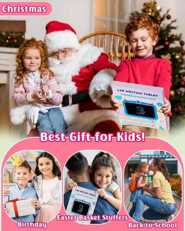 Alt view image 5 of 6 - Girls Toys 4-5, 8.5inch Mess Free Coloring for Toddlers, Colorful Drawing Tablet Doodle Board, Toddler Travel Essential Kids Toys for Ages 2-4 Girl Birthday Gift - Pink