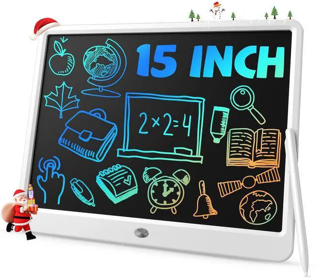 Main image of Easter Gifts for Kids, 15inch LCD Writing Tablet Drawing Board, Teen Girl Boy Gifts Age 8 and Up, Birthday Gifts for All Age Groups, Erasable Writing Tablet for Business Meeting (White)