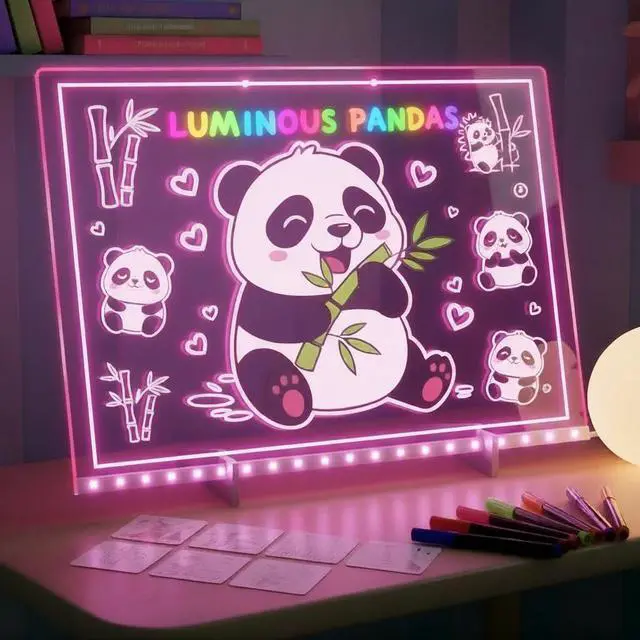 Main image of LED Drawing Board for Kids, 17" Light Up Doodle Board, Reusable Glow in The Dark Drawing Tablet with 7 Colors, Erasable & No Mess Art Toy for Ages 3-12, Best Birthday Gift for Girls Boys (2026 New)