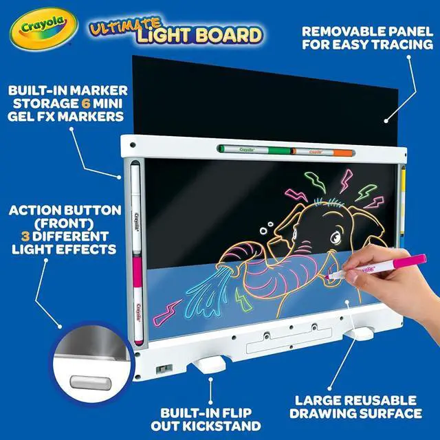 Alt view image 5 of 6 - Ultimate Light Board - White, Kids Drawing Tablet, Gifts for Kids, LED Drawing Board, Sketching Art Projector, Toys for Boys & Girls, 6+