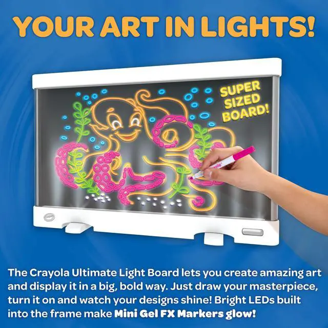 Alt view image 4 of 6 - Ultimate Light Board - White, Kids Drawing Tablet, Gifts for Kids, LED Drawing Board, Sketching Art Projector, Toys for Boys & Girls, 6+