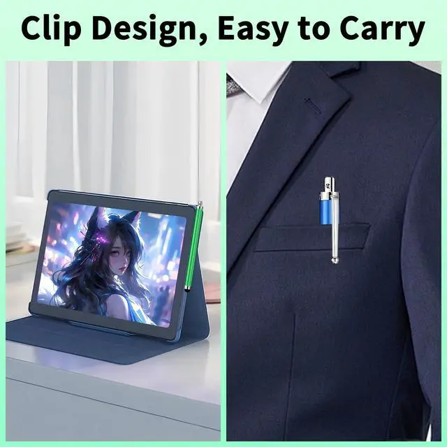 Alt view image 3 of 7 - 20 Pack Stylus Pen,Stylus Pen for Touchscreen High Precision and Sensitivity for Everyday Writing/Drawing,Universal Stylus Compatible with Touch Screens,10 Colors