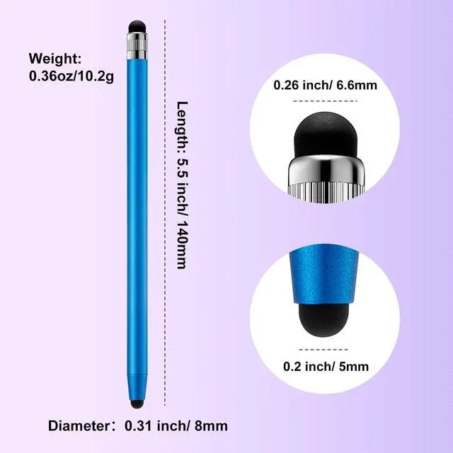 Alt view image 2 of 6 - Stylus Pen for Touchscreen, 3pcs High Sensitivity and Precision Stylus Pen for iPad iPhone Android and All Touch Screens (Black/Silver/Blue)