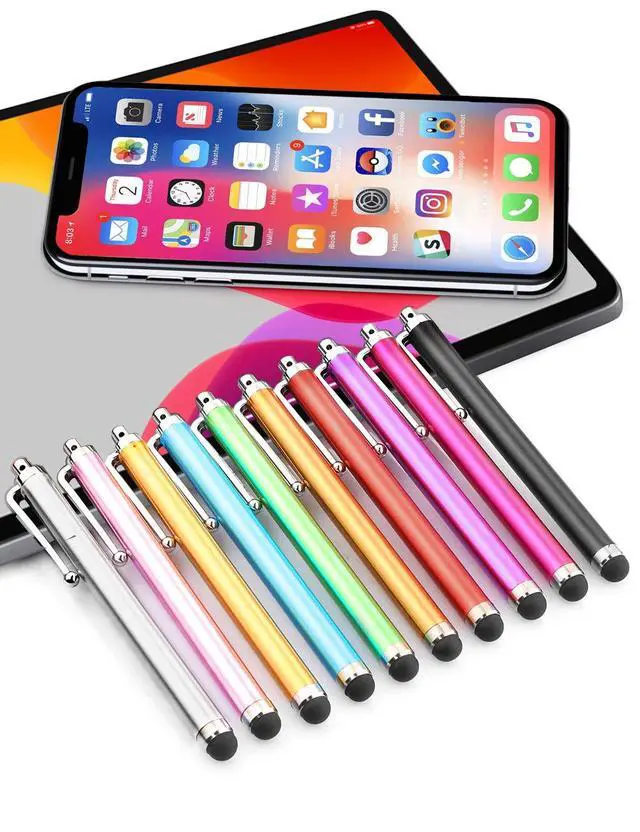 Alt view image 7 of 7 - Stylus Pens for Touch Screens, Pen 10 Pack of Pink Purple Black Green Silver Universal Screen Capacitive Compatible with Kindle ipad iPhone Samsung
