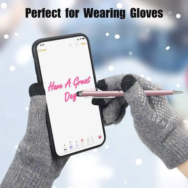 Alt view image 6 of 6 - Stylus Pens for Touch Screens Stylus Pen Universal Stylus Ballpoint Pen 2 in 1 Stylists Pens for iPad iPhone Tablet Laptops Kindle Samsung Galaxy All Capacitive Touch Screens