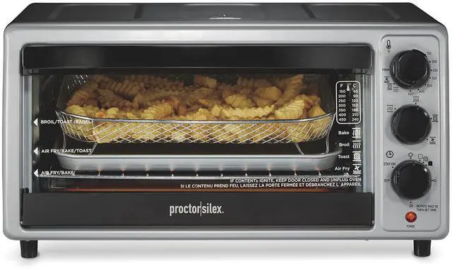 Main image of Simply-Crisp Air Fryer Toaster Oven Combo with 4 Functions Including Convection, Air Fry, Bake & Broil, Fits 6 Slices or 12 Pizza, Auto Shutoff, Black (31275)