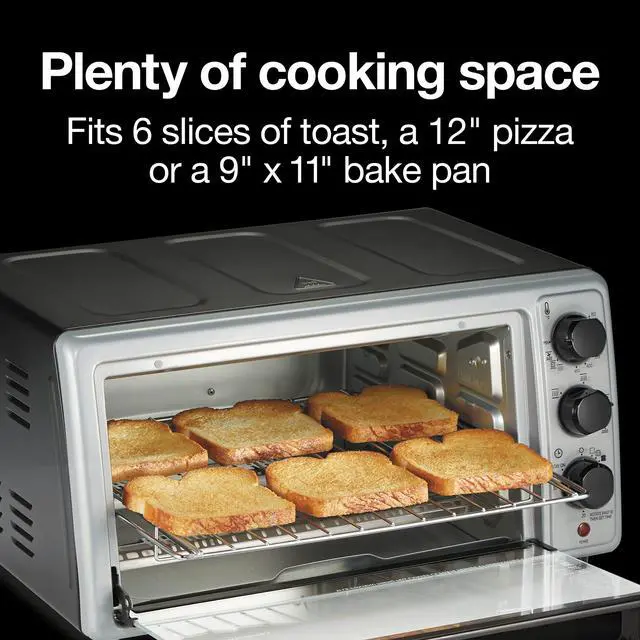 Alt view image 4 of 7 - Simply-Crisp Air Fryer Toaster Oven Combo with 4 Functions Including Convection, Air Fry, Bake & Broil, Fits 6 Slices or 12 Pizza, Auto Shutoff, Black (31275)