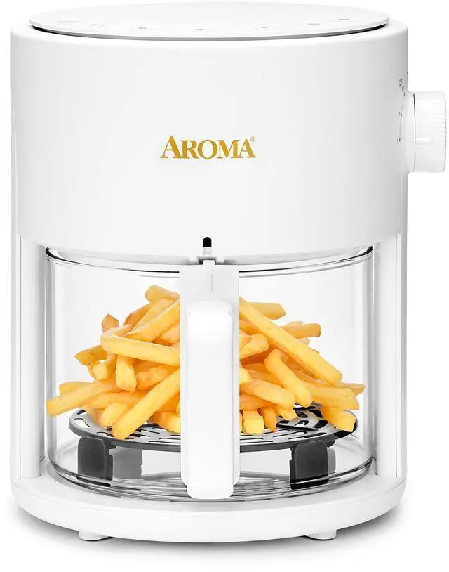 Main image of Glass Air Fryer and Countertop Convection Oven with Powerful 360Crispy Technology (3 Quart), White