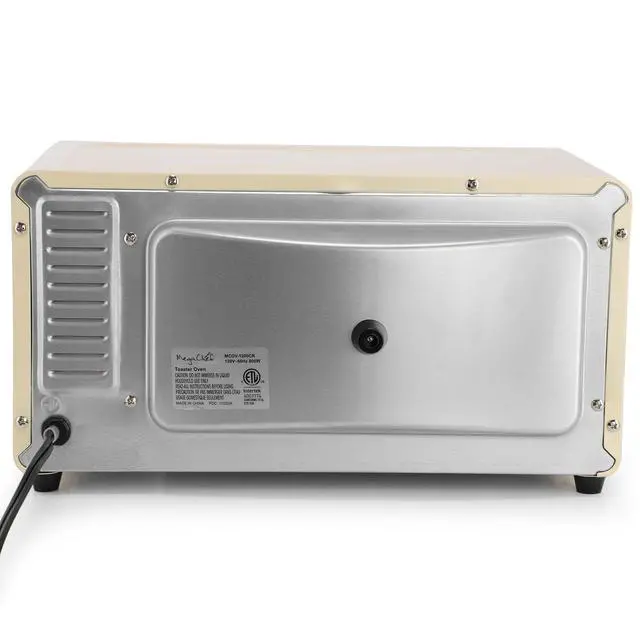 Alt view image 5 of 7 - 9.5 Quart Electric Counter Top 2 Slice Toaster Oven with Built in Timer, Bake, Broil, Toast (Cream)