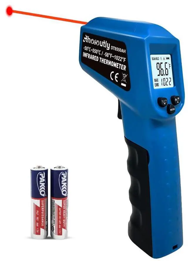 Main image of Infrared Thermometer Temperature Gun - 58 ~1022 (- 50 ~550 ) Non-Contact Digital Laser Infrared Ir Thermometer for Cooking, Barbecue, Food, Repair (Blue)