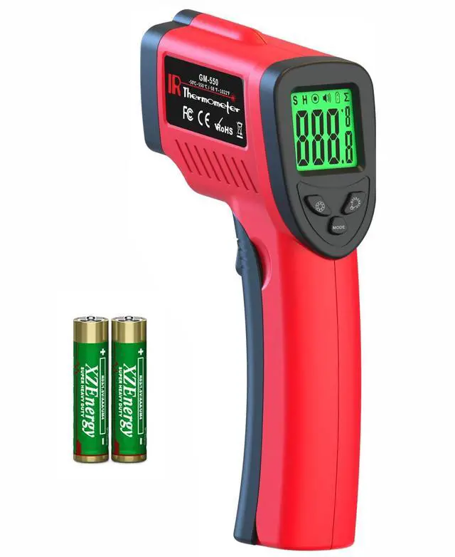 Main image of Digital Infrared Thermometer, Laser Temperature Gun -581022(-50550) IR Thermometer Gun with Adjustable Emissivity, Temp Gun Thermometer for Cooking, BBQ, Oven & Engine (Not for Human Body Temp)