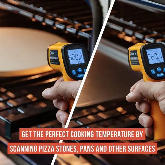 Alt view image 6 of 7 - Digital Oven Thermometer, Infrared Thermometer for Cooking, Kitchen Gadgets, LCD Display, Food Thermometer Digital for Pizza Oven, Gas Oven, Electric Oven, BBQ, and More -581022