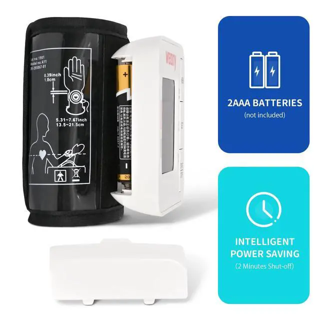 Alt view image 7 of 7 - Blood Pressure Monitor for Home Use,Automatic Wrist Blood Pressure Monitor,Adjustable Wrist Blood Pressure Cuff (5.3-8.5) 2*90 Reading Memory Digital Blood Pressure Machine with Carrying Case