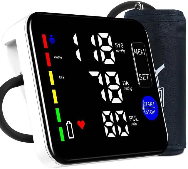 Main image of Blood Pressure Monitor Rechargeable Upper Arm Blood Pressure Monitors for Home Use Large Screen Bp Machine with 8.7"-16.5" Bp Cuff, 2x120 Memory, Voice Broadcast Bp Monitor (Black)