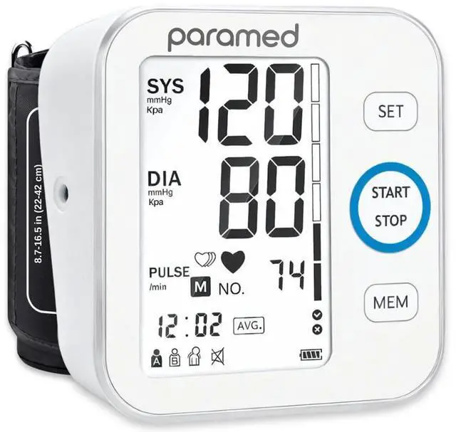 Main image of Blood Pressure Monitor - Bp Machine - Automatic Upper Arm Blood Pressure Cuff 8.7-16.5 inches - Large LCD Display 120 Sets Memory - Device Bag & Batteries Included