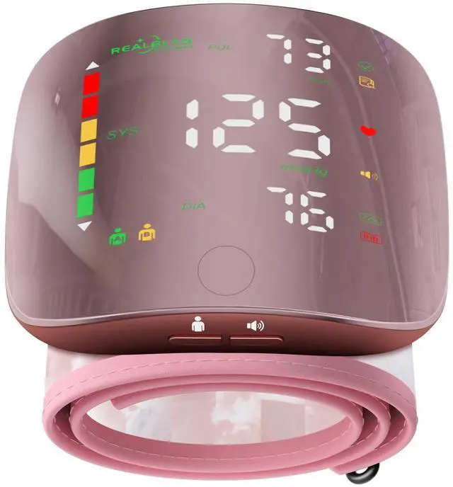 Main image of Wrist Blood Pressure Monitors for Home Use with Curved Screen, Rechargeable Bp Machine, One-Button Switch Voice and User, Easy to Use, 5.31-9.25inch Bp Cuff, with Storage Case Bp Monitor