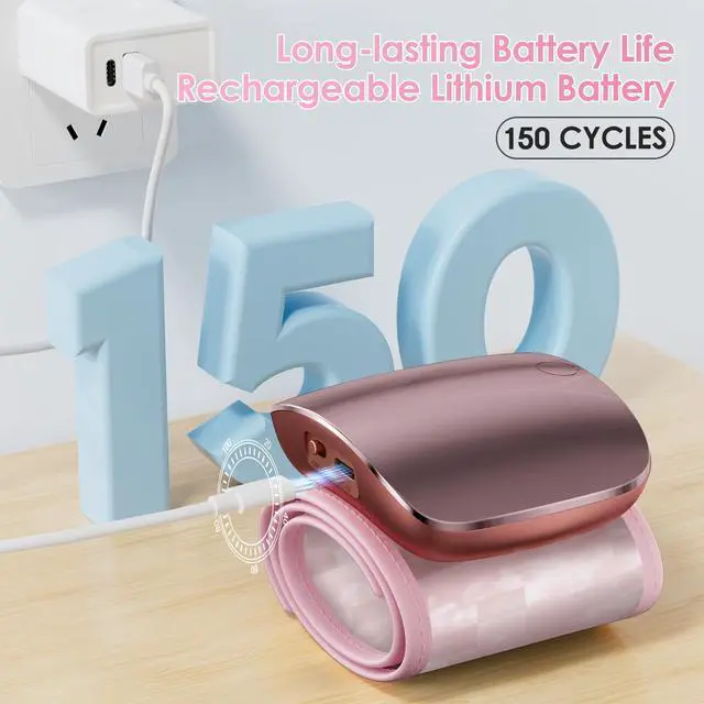 Alt view image 5 of 7 - Wrist Blood Pressure Monitors for Home Use with Curved Screen, Rechargeable Bp Machine, One-Button Switch Voice and User, Easy to Use, 5.31-9.25inch Bp Cuff, with Storage Case Bp Monitor