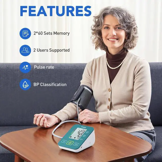 Alt view image 2 of 7 - Arm Blood Pressure Monitor,maguja Blood Pressure Machine,BP Monitor Automatic Upper Arm Digital with Blood Pressure Cuff for Home Use