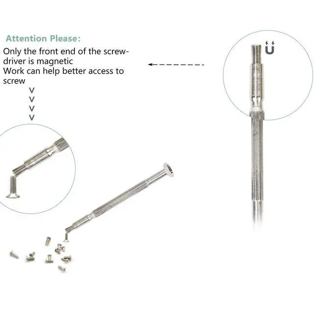 Alt view image 2 of 7 - 11PCS Small Precision Screwdriver Set, Mini Screw Driver Set Kit, 6 Different Sizes of Flat Head Screwdrivers for Watch, Eyeglasses, Electronics, Repair Box