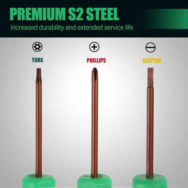 Alt view image 6 of 7 - 10-Piece Precision Screwdriver Set, Magnetic Small Screwdrivers with Phillips, Slotted, Torx Star, Mini Screwdriver Repair Tool Kit for Eyeglass, Watch, Computer, Laptop, Phone