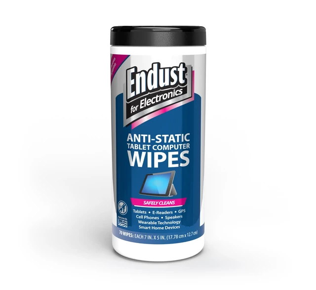 Main image of Screen Cleaner Wipes, Electronics Surface Cleaning Wipes, For Tablet, E-Reader, Computer Monitor, Laptop, Phone, TV, GPS, Pre-Moistened, Alcohol & Ammonia Free, 70 Count (12596)