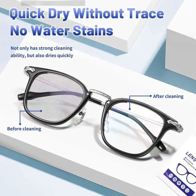 Alt view image 3 of 7 - Lens Wipes for Eyeglasses - 220 Pre-Moistened Individual Wrapped Eye Glasses Cleaning Wipes | Glasses Cleaner Safely Cleans Glasses, Sunglasses, Phone Screen, Electronics & Camera Lens