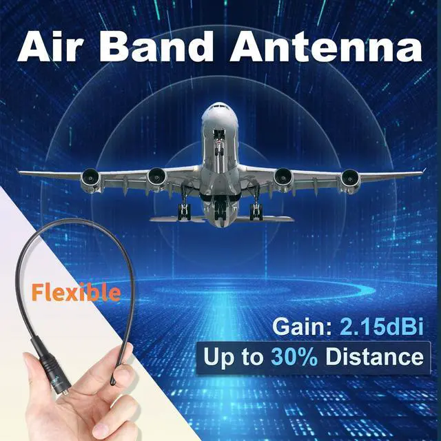 Alt view image 5 of 7 - TD-H3 Ham Radio Type C & Wireless Programming 8-Bands Long Range Walkie Walkies Rechargeable Handheld Portable Two Way Radios Air Band, Frequency Match, DTMF Lock, NOAA FM AM- Full Kit 2Pack