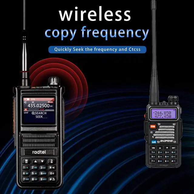 Alt view image 4 of 7 - RT-470X Multi-Band Ham Radio 256CH Aviation Air Band Radio NOAA Marine Walkie Talkies Long Range Handheld Transceiver USB-C, Wireless Copy Frequency 2800mAh (Standard)