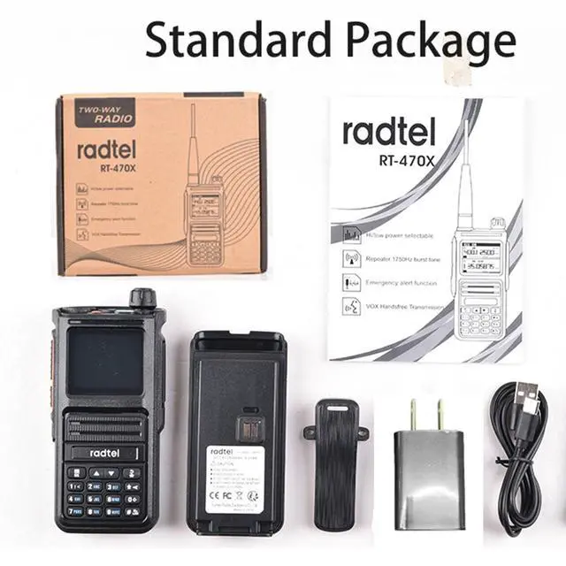 Alt view image 7 of 7 - RT-470X Multi-Band Ham Radio 256CH Aviation Air Band Radio NOAA Marine Walkie Talkies Long Range Handheld Transceiver USB-C, Wireless Copy Frequency 2800mAh (Standard)